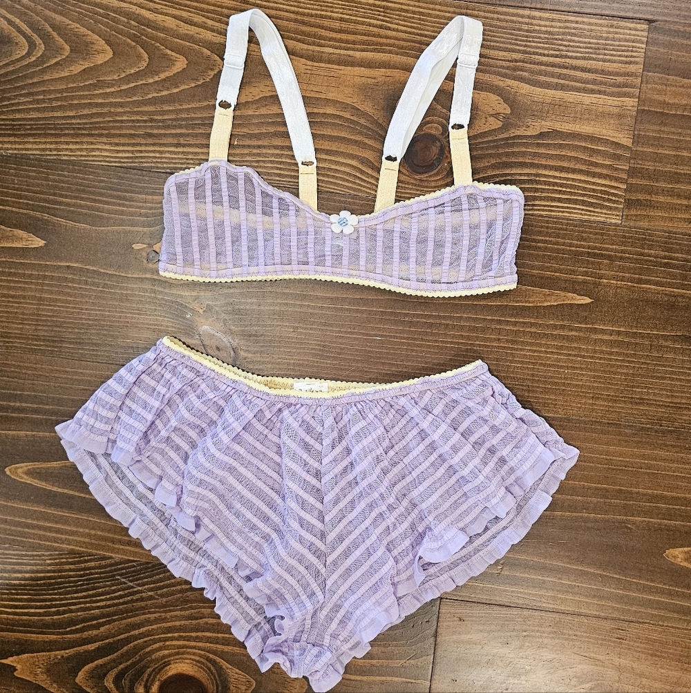 Solstice Intimates Bralette And Tap Short Set
